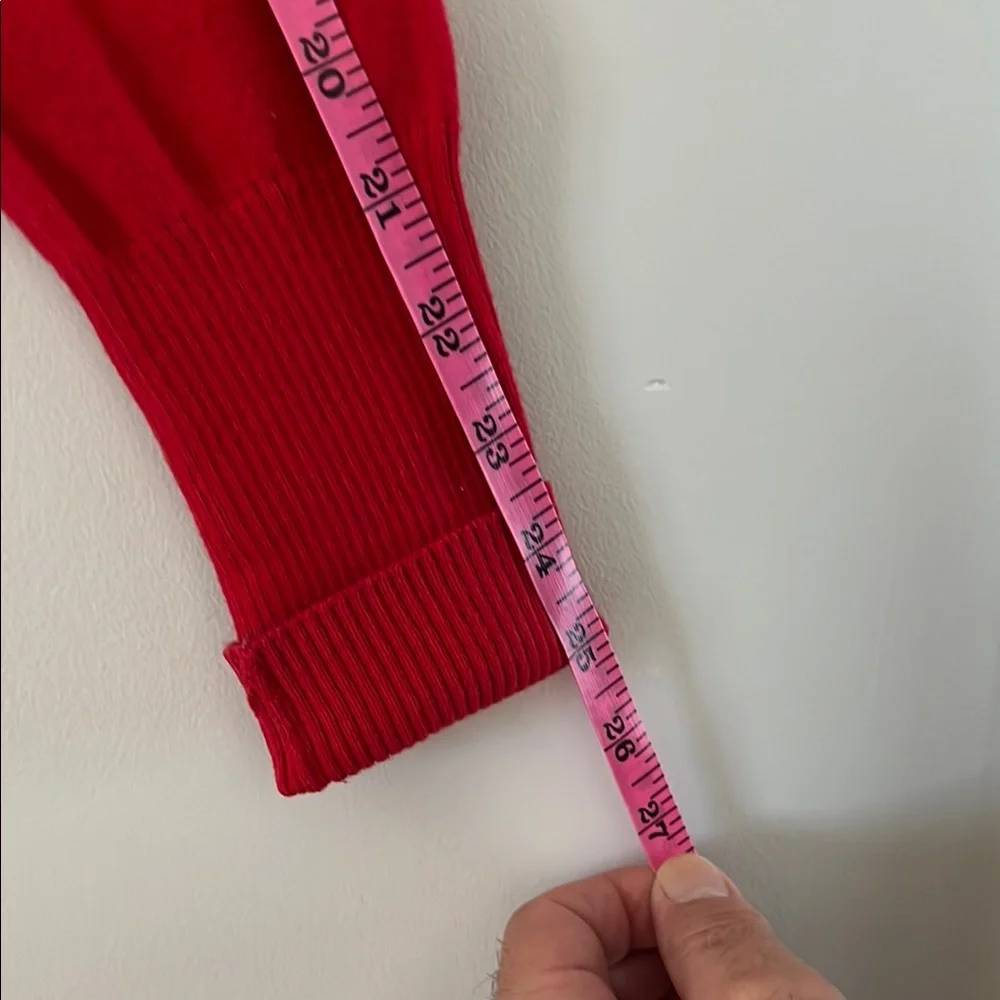 Joyce Leslie Vibrant Red V-Neck Knit Dress Size M